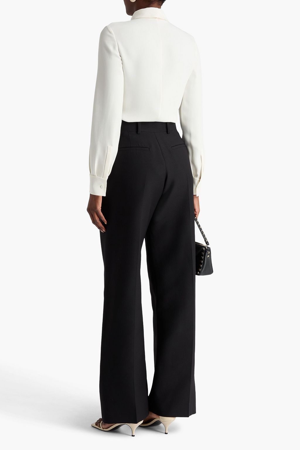 VALENTINO GARAVANI Wool and silk-blend crepe straight-leg pants