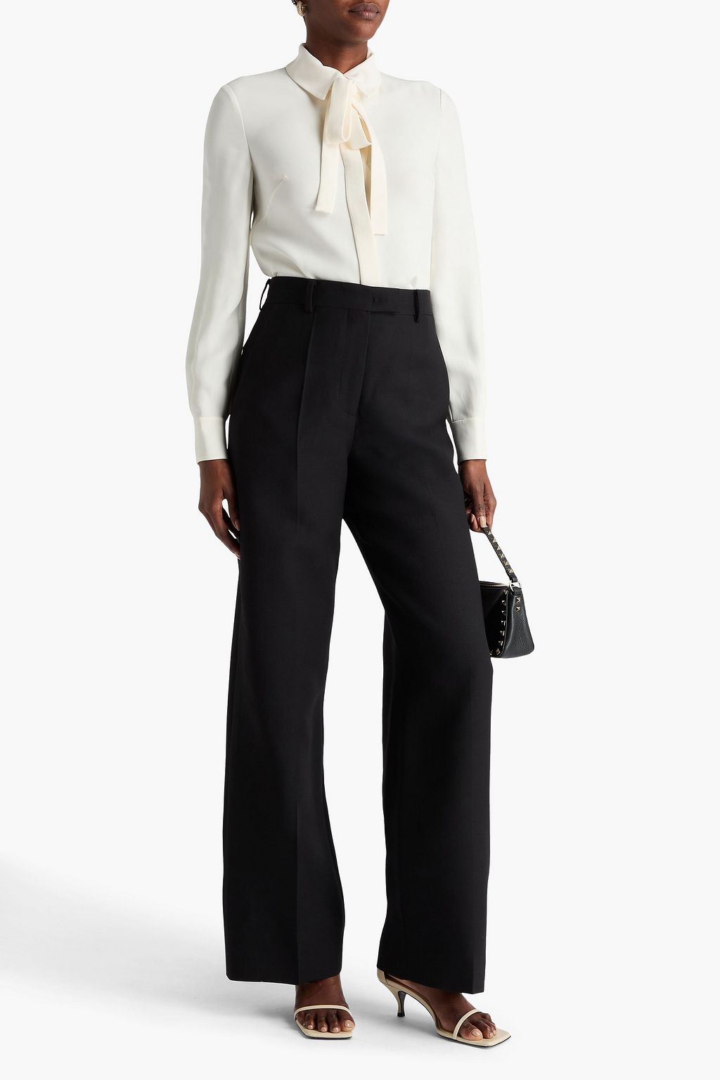 VALENTINO GARAVANI Wool and silk-blend crepe straight-leg pants