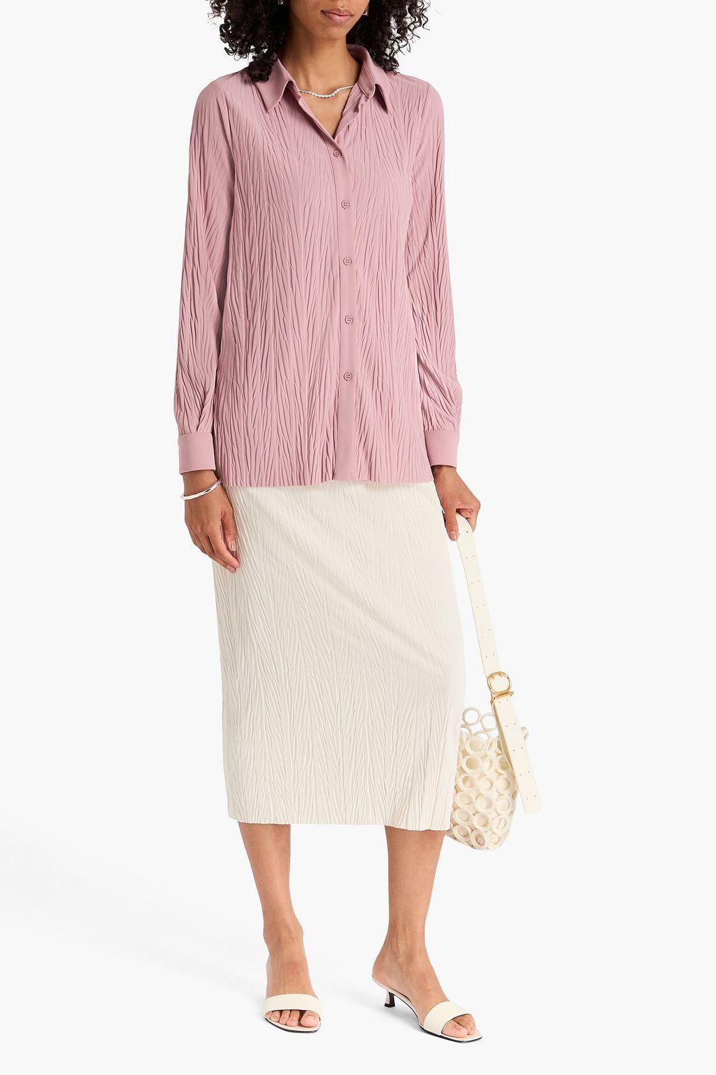 MAX MARA Hemd aus Crêpe in Knitteroptik