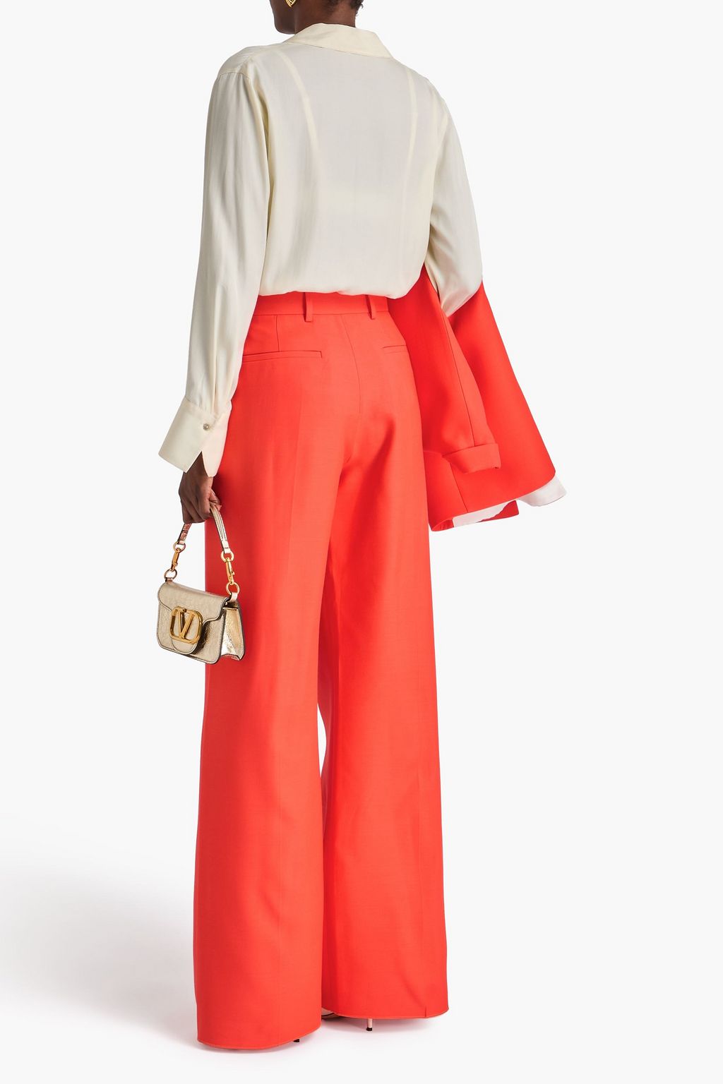 VALENTINO GARAVANI Wool and silk-blend crepe straight-leg pants