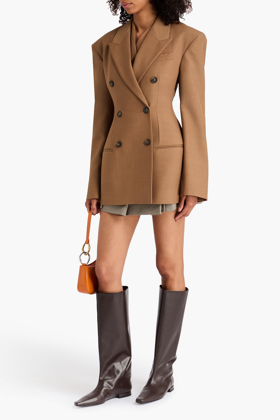  Stella Mccartney - Double-breasted Wool Blazer - Brown - It 36 