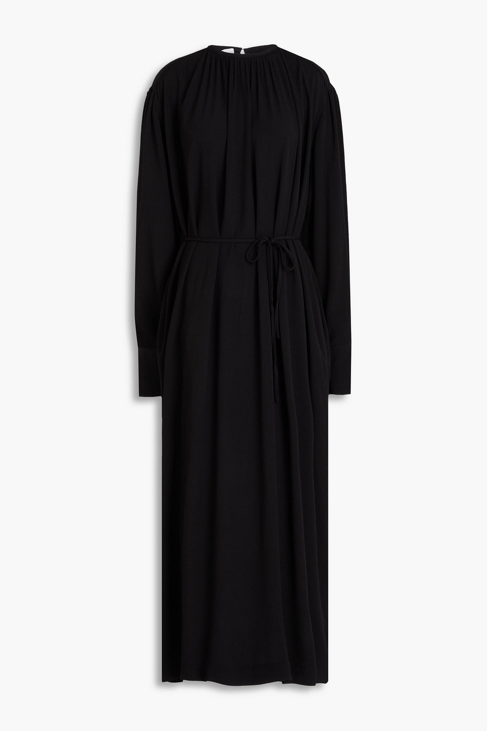 Totême Crepe Maxi Dress In Black