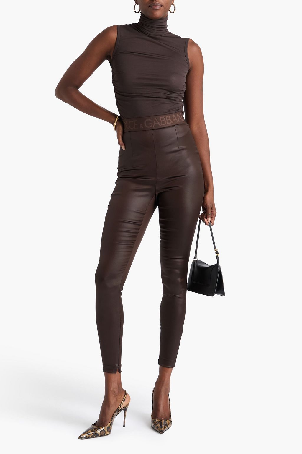 DOLCE&GABBANA Satin leggings