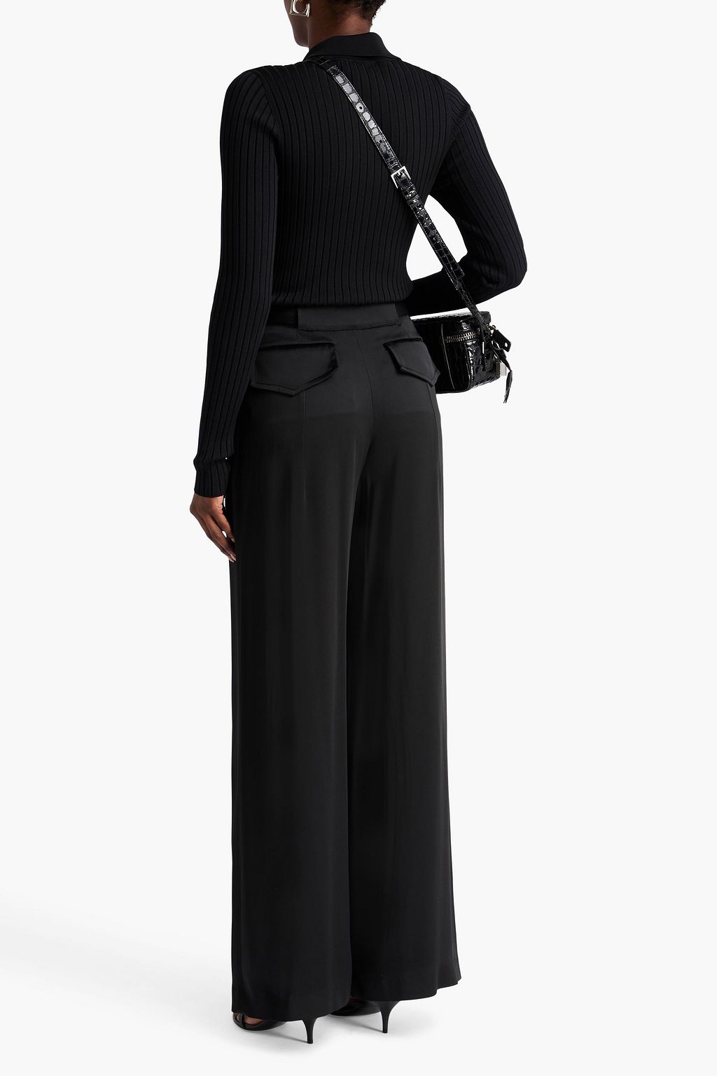 TOM FORD クレープサテン ワイドレッグパンツ