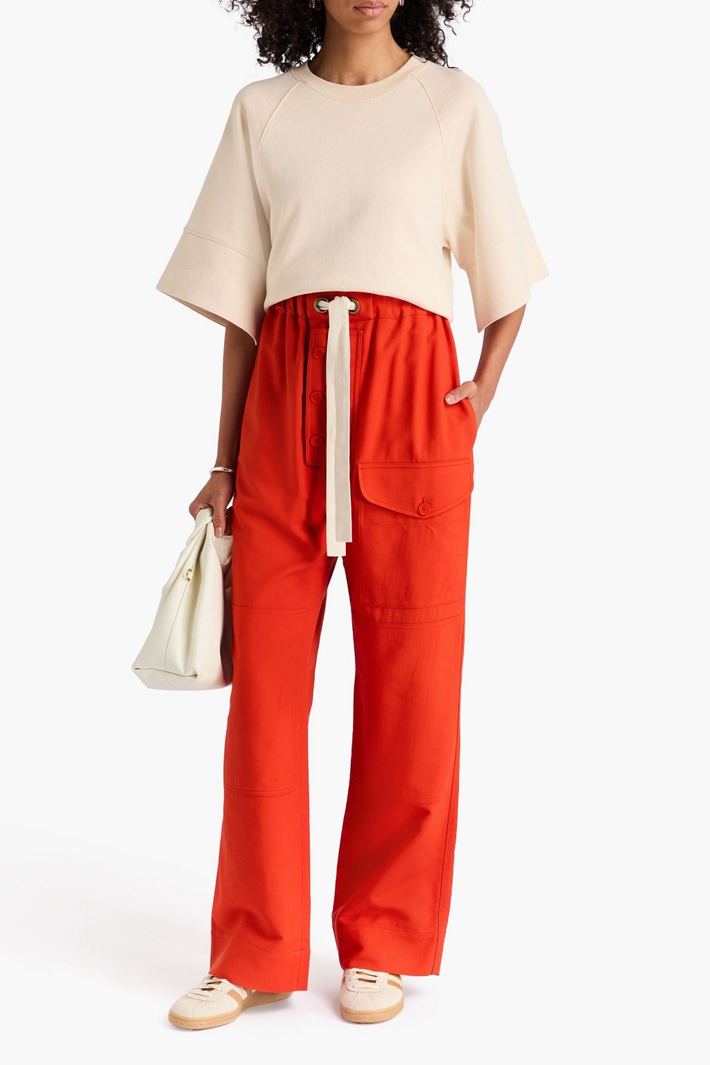 STELLA MCCARTNEY 트윌 와이드 레그 팬츠
