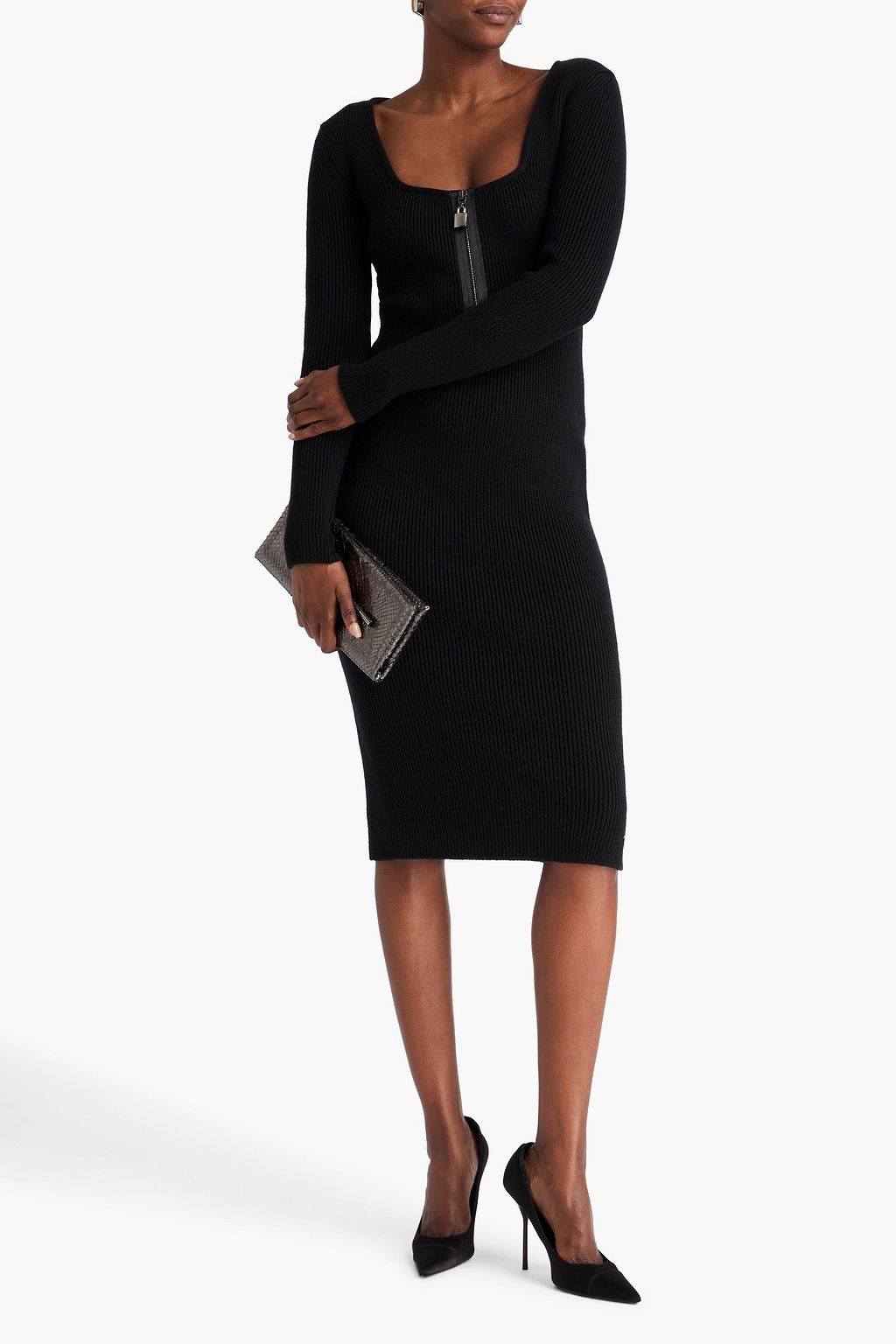TOM FORD Ribbed wool-blend dress