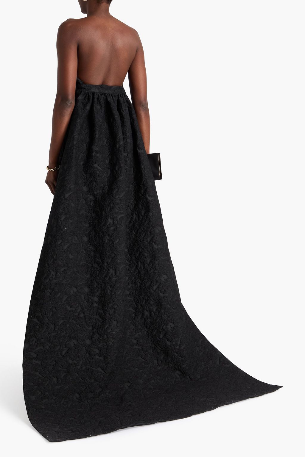 MAX MARA Trägerloses Minikleid aus Jacquard aus einer Baumwollmischung