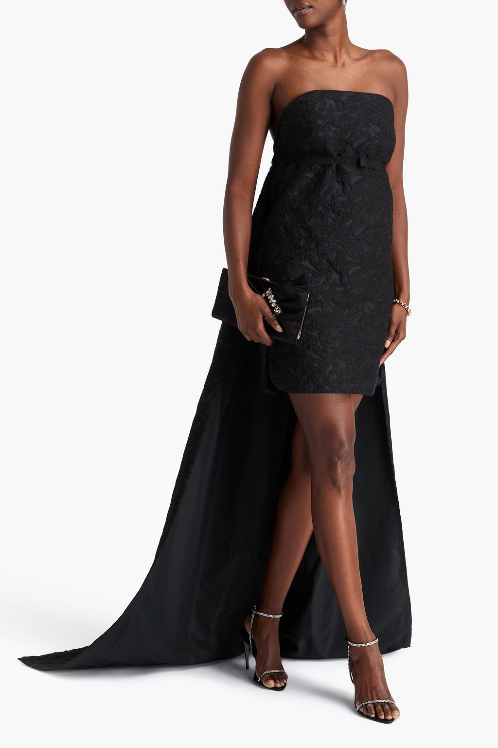MAX MARA Trägerloses Minikleid aus Jacquard aus einer Baumwollmischung
