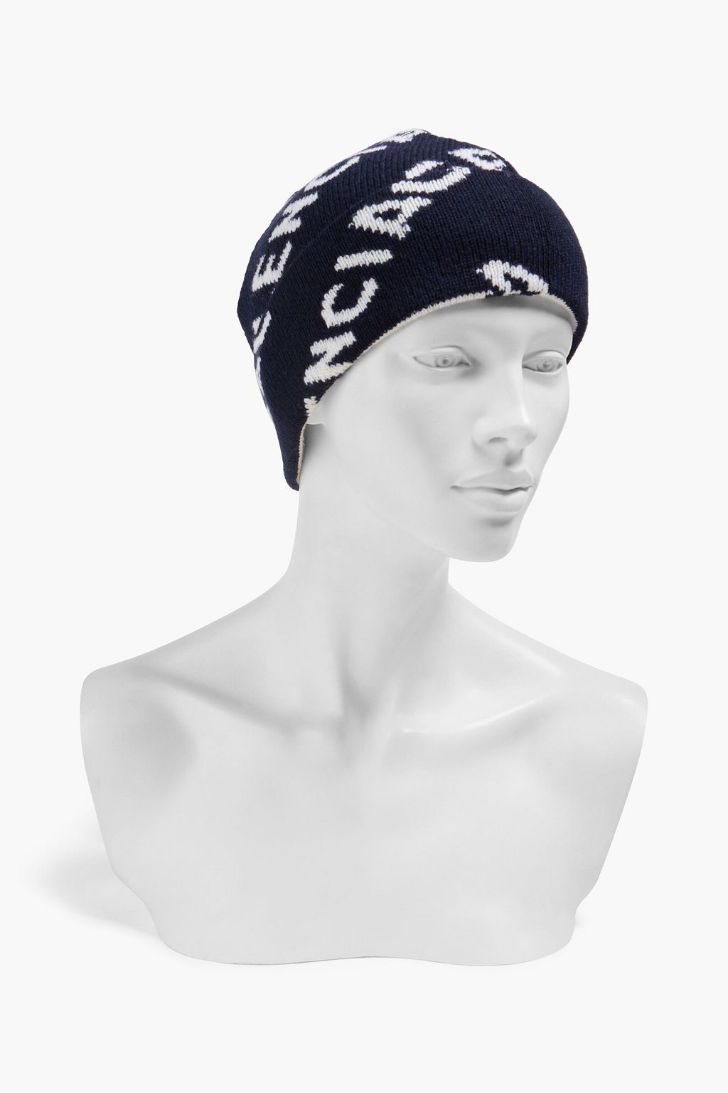 BALENCIAGA Intarsia wool-blend beanie