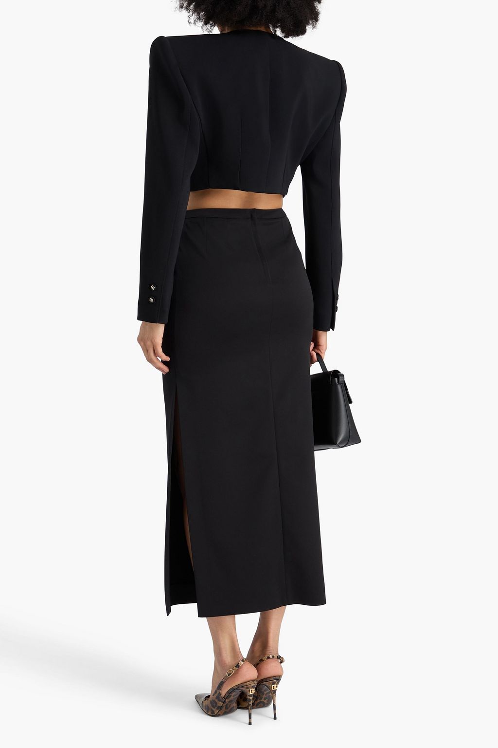 DOLCE&GABBANA Cropped Jacke aus Crêpe