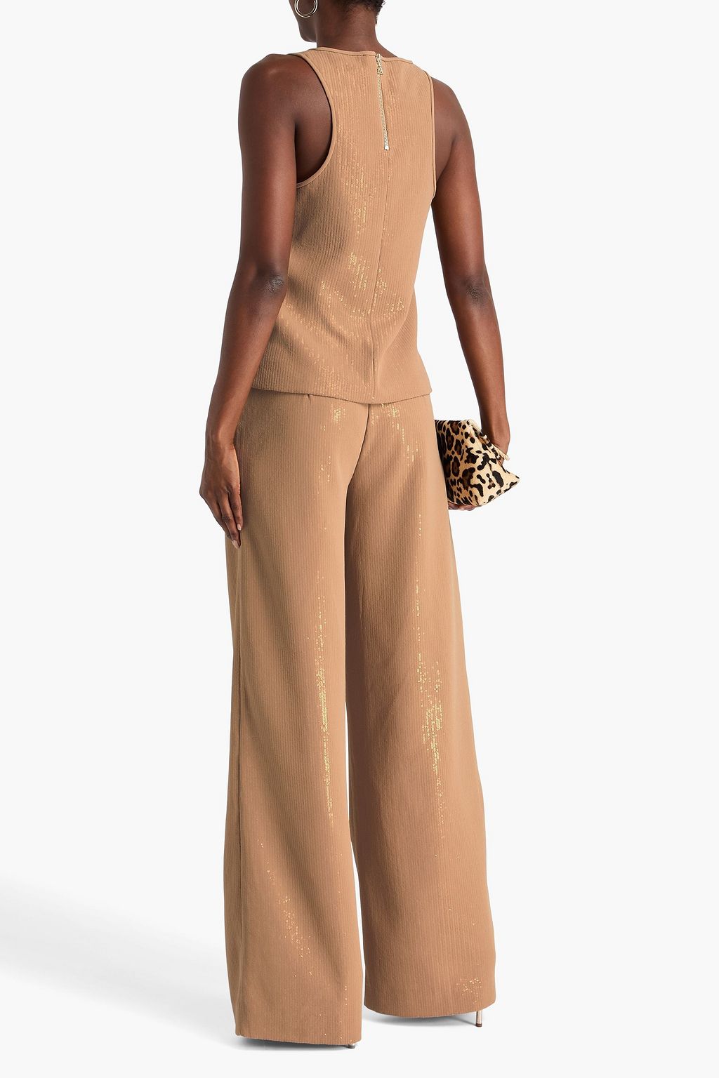 MAX MARA Tanktop „Pistoia“ aus Georgette mit Pailletten