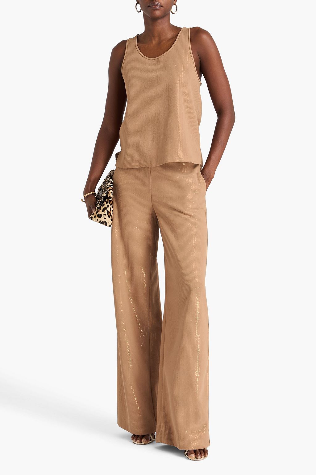 MAX MARA Tanktop „Pistoia“ aus Georgette mit Pailletten