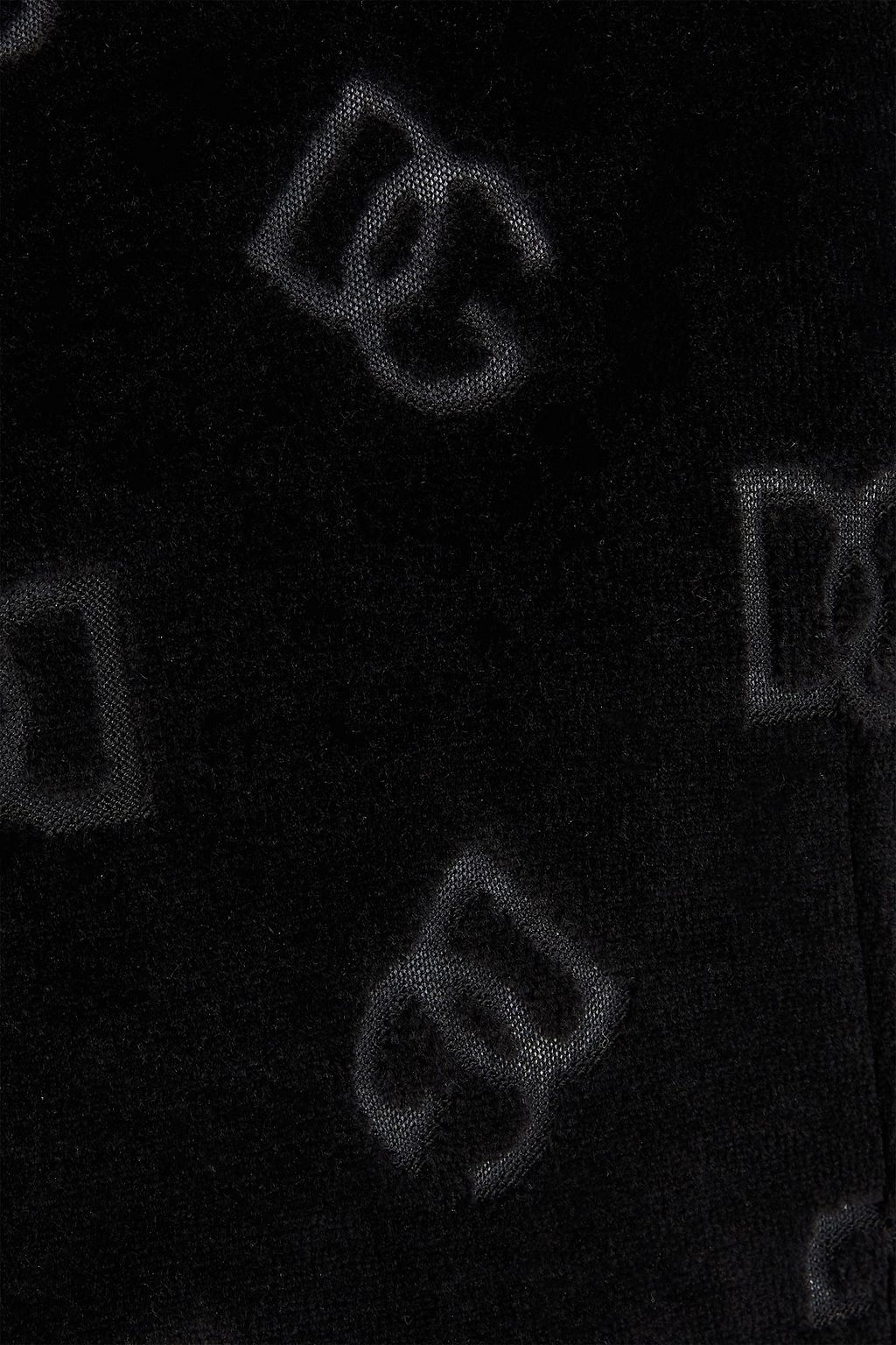 DOLCE&GABBANA فستان متوسط الطول من القطن والمخمل