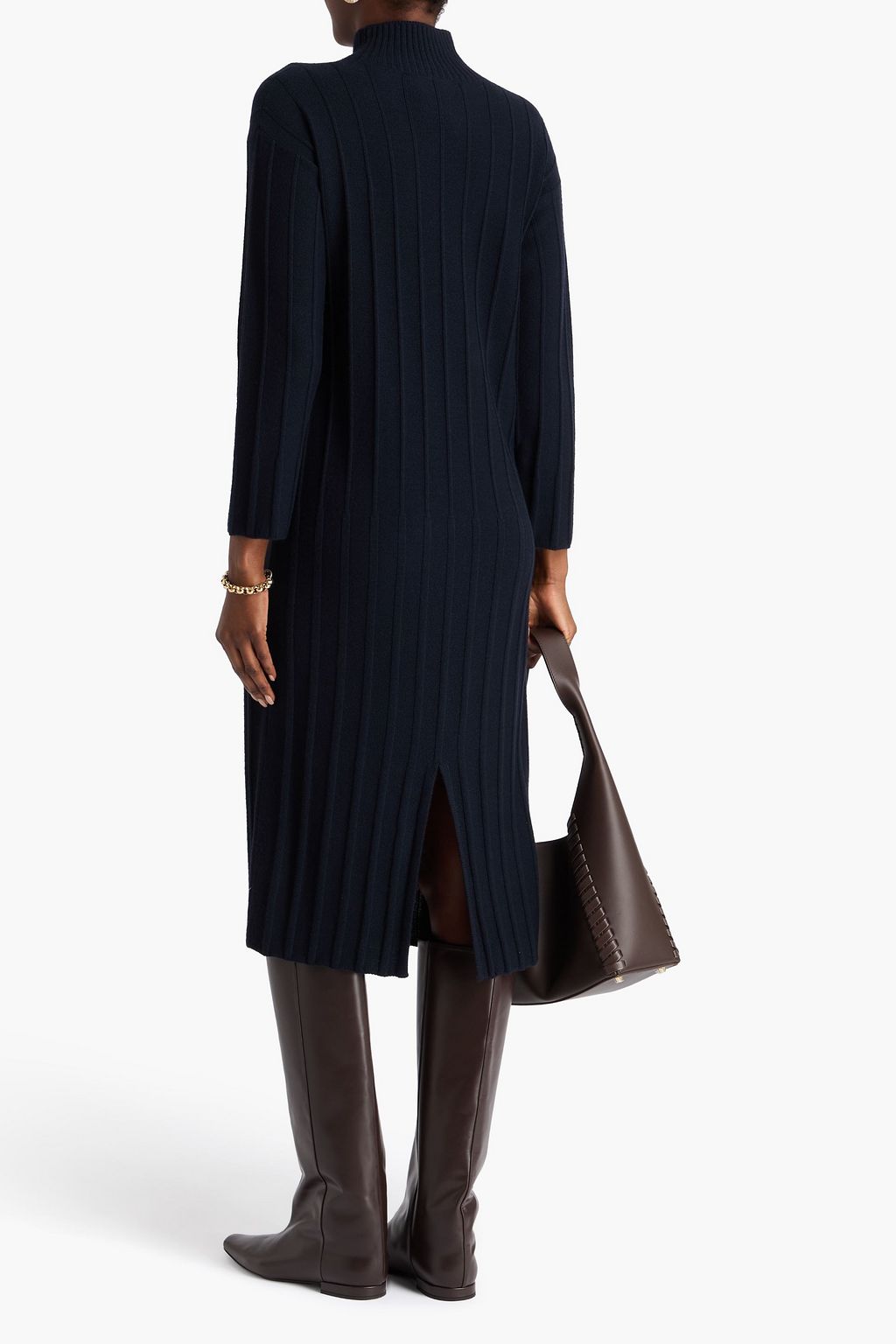 MAX MARA Arezzo Midikleid aus gerippter Wolle