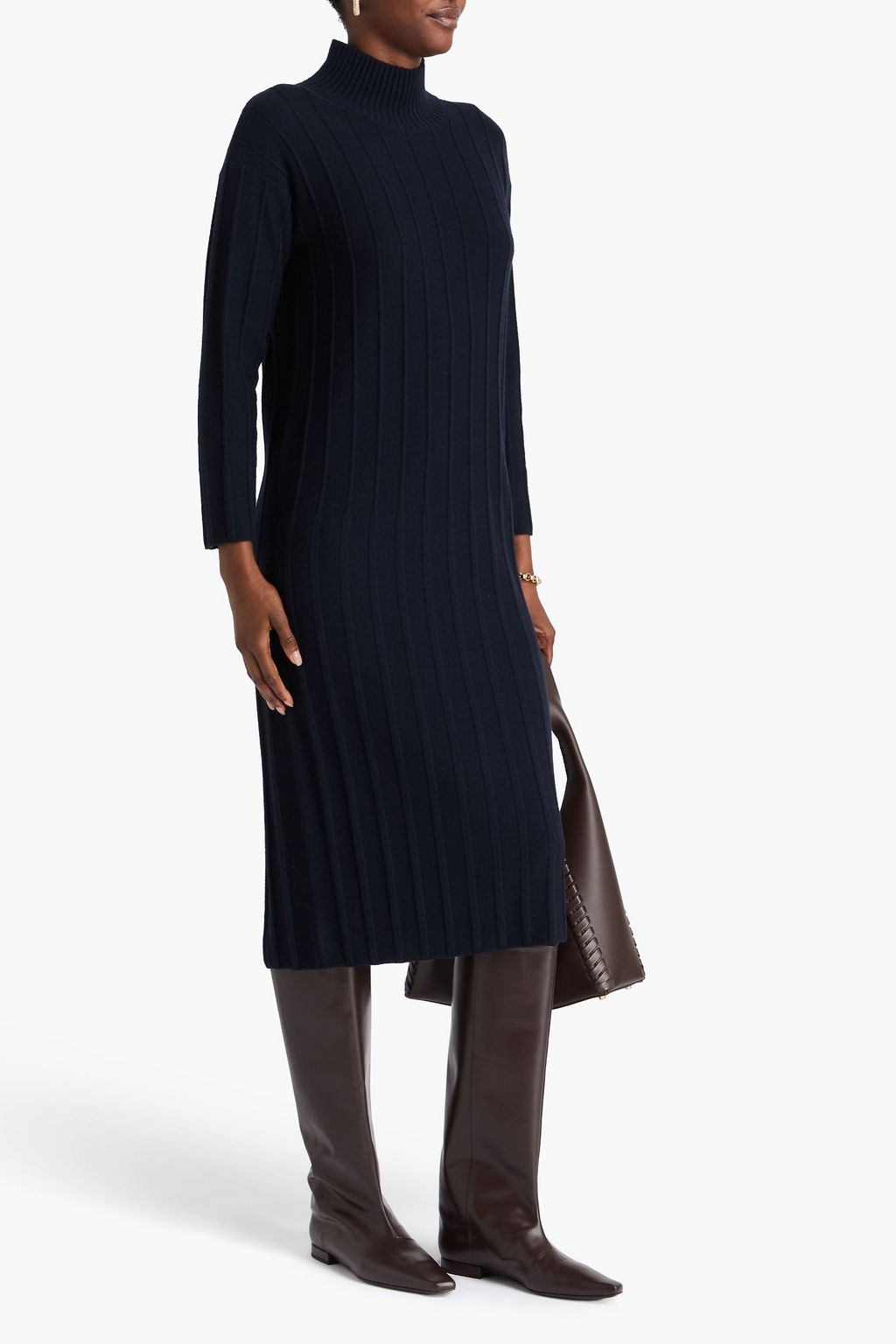 MAX MARA Arezzo Midikleid aus gerippter Wolle