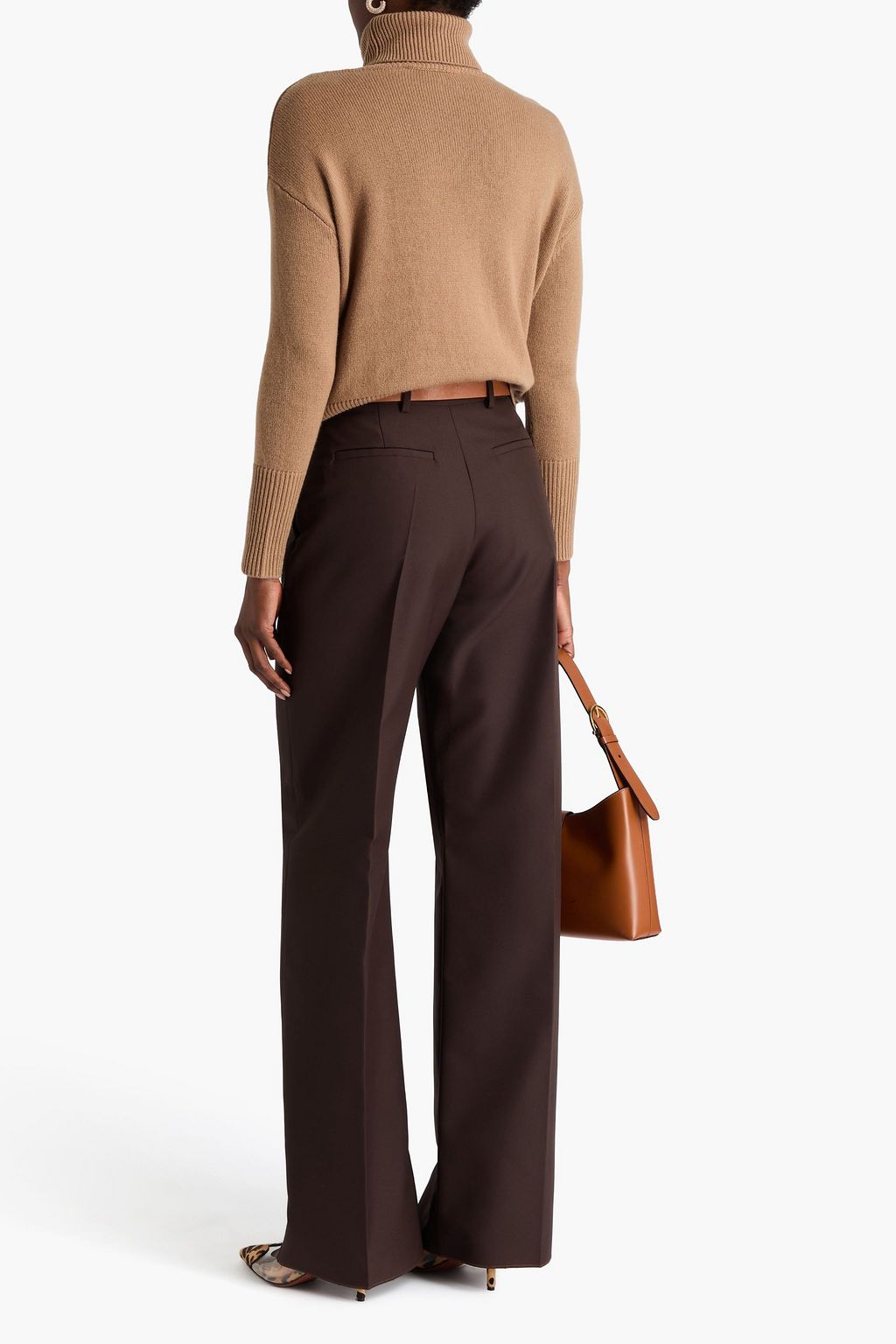 VALENTINO GARAVANI Grain de poudre wool straight-leg pants