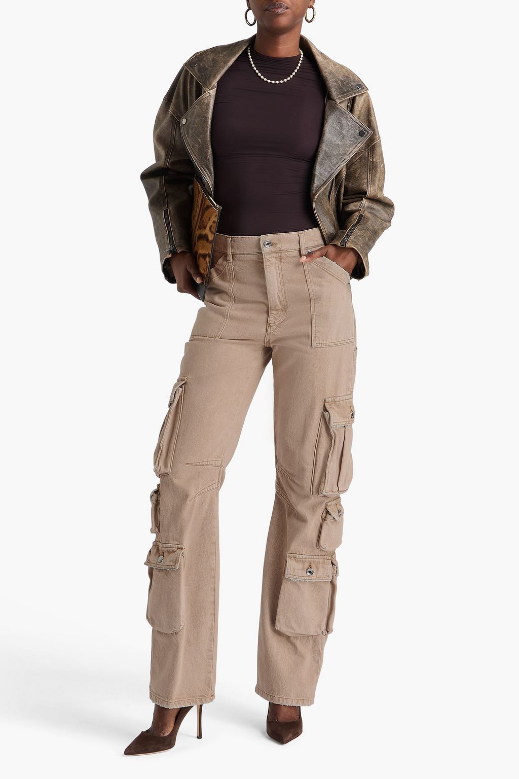 DOLCE&GABBANA High-rise cargo jeans