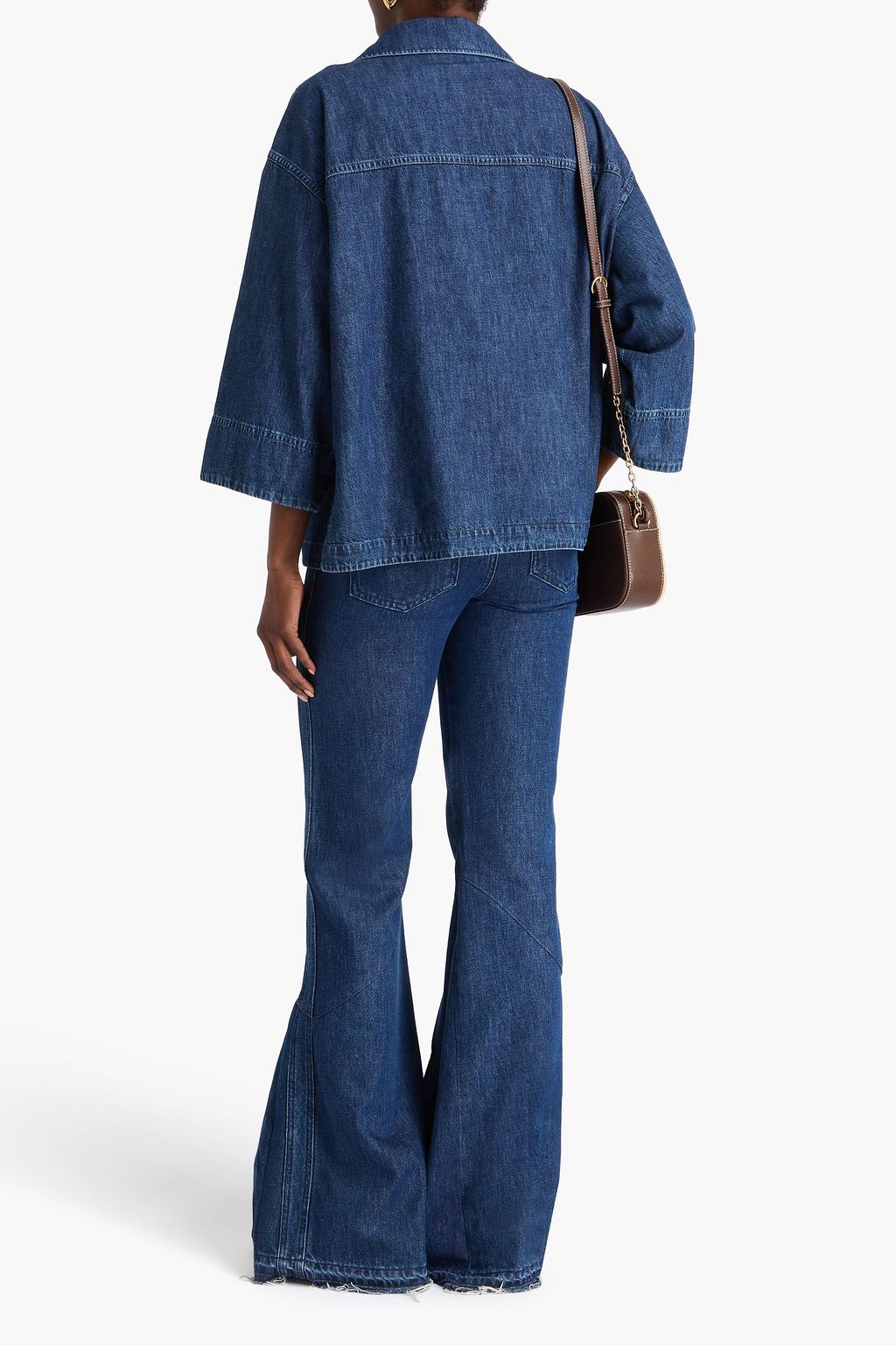 VALENTINO GARAVANI Embellished denim top