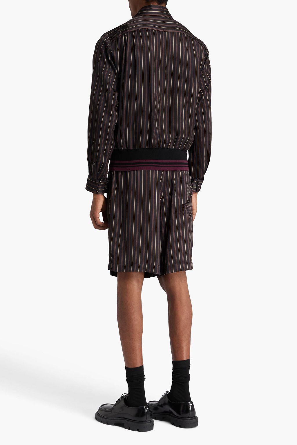 DRIES VAN NOTEN Gestreiftes Hemd aus Satin
