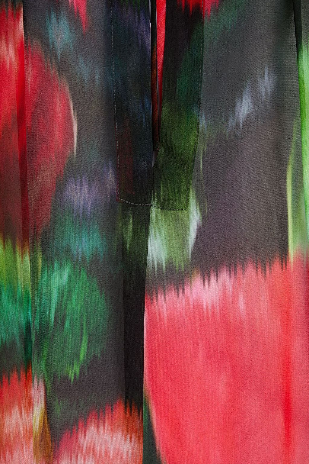 DRIES VAN NOTEN 플로럴 프린트 조젯 미디 드레스