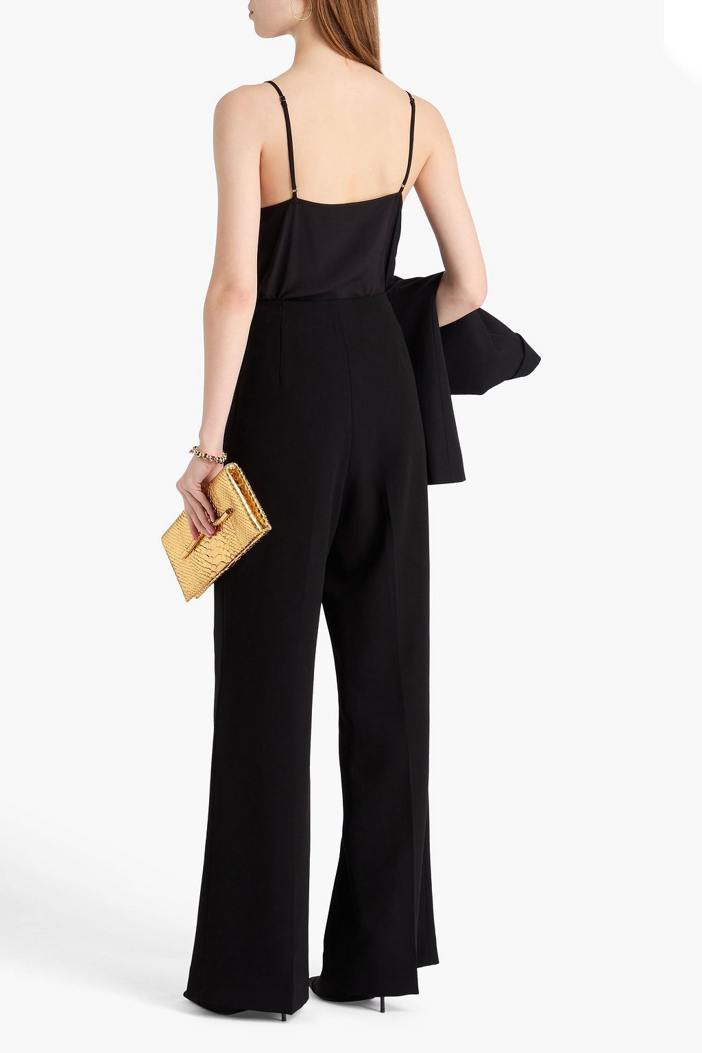 ROLAND MOURET Crepe wide-leg pants