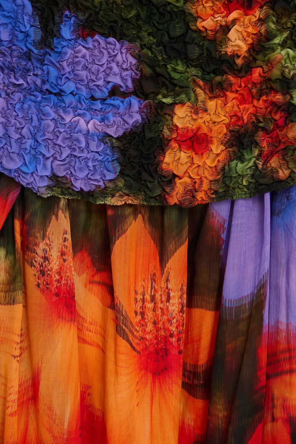 DRIES VAN NOTEN فستان دورلا متوسط الطول من قطن فوال بتصميم مكشوف الكتفين