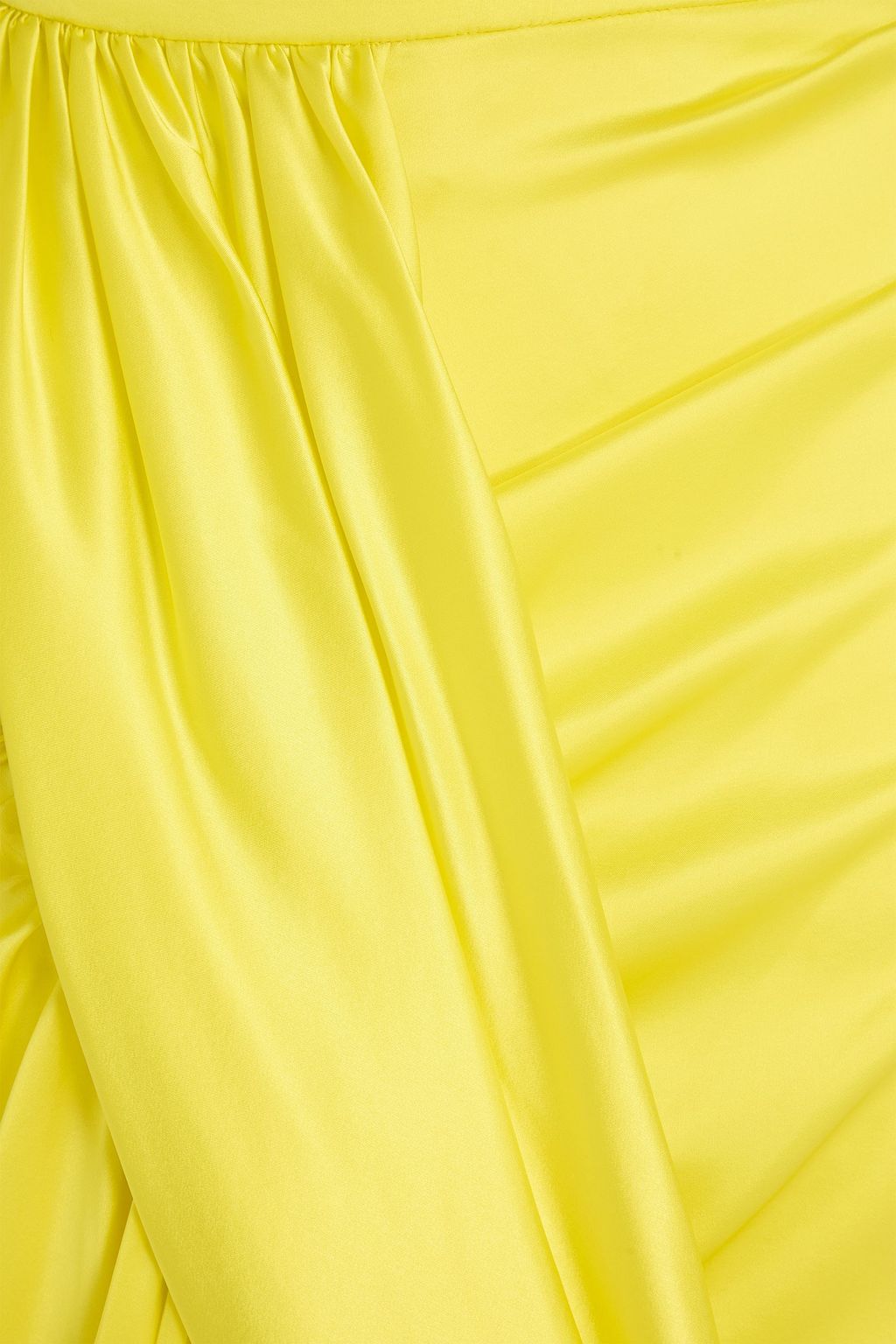 DRIES VAN NOTEN تنورة متوسطة الطول من حرير شارموز مطاطي بتصميم درابيه