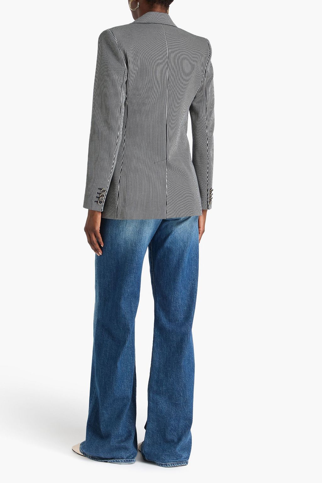 MAX MARA Doppelreihiger Blazer aus Jacquard mit Streifen