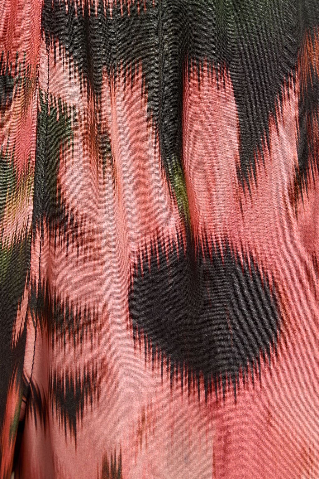 DRIES VAN NOTEN بنطال بقصة تضيق تدريجيًا من مزيج القطن والحرير بطبعات