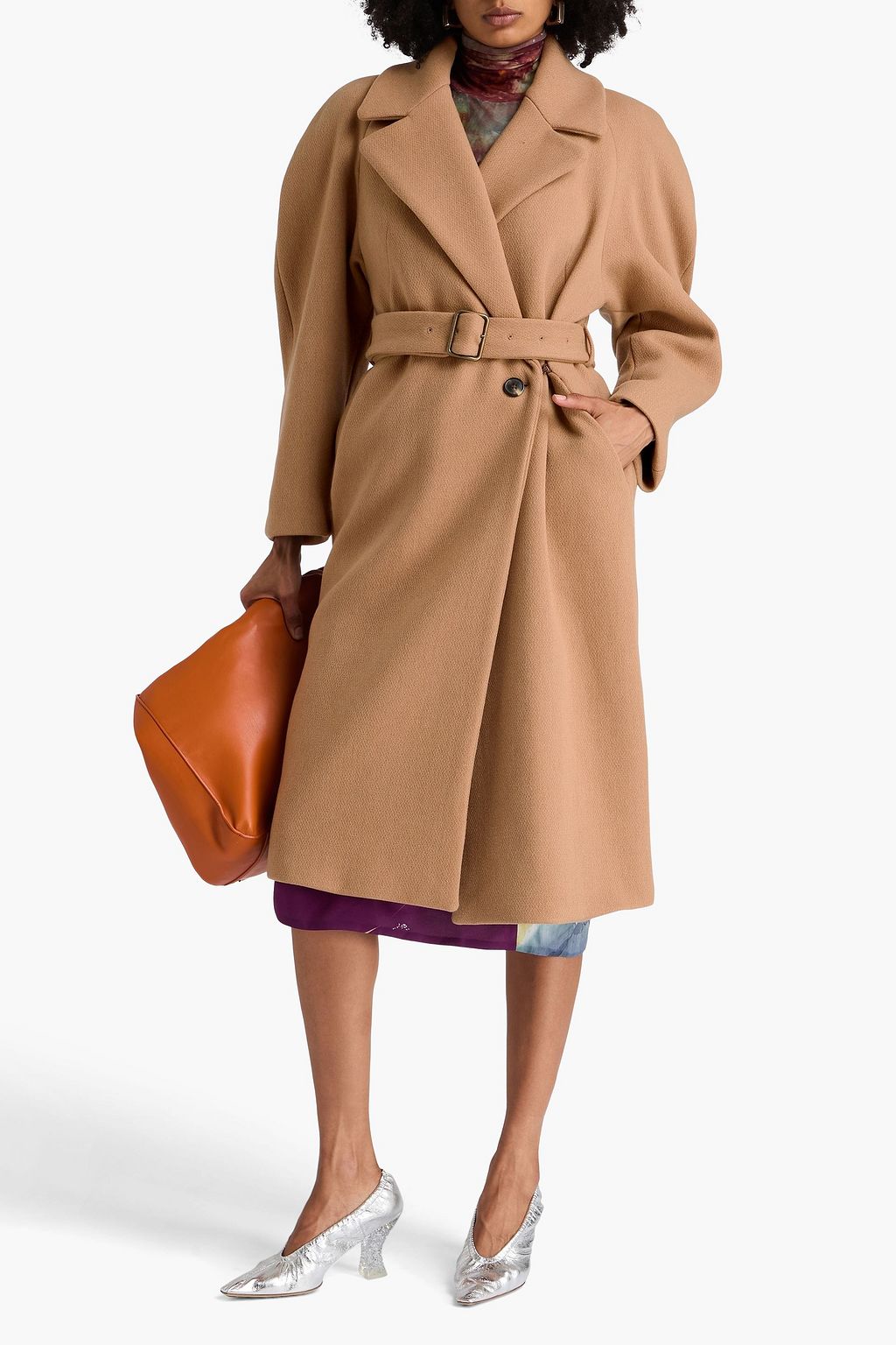 DRIES VAN NOTEN Belted felt coat