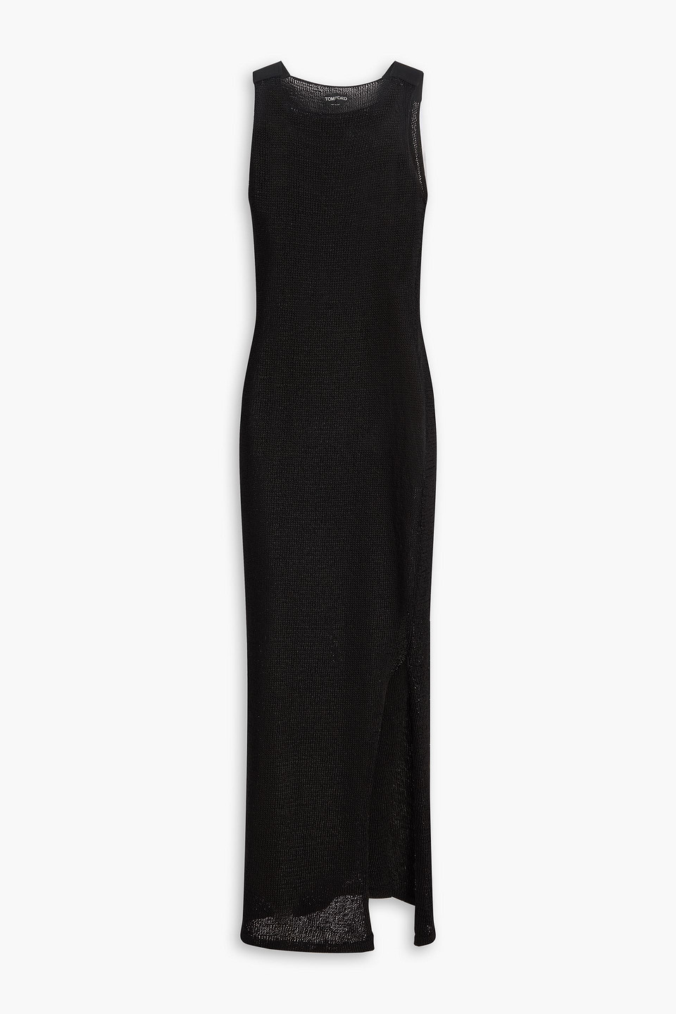 tom ford - knitted midi dress - black - m