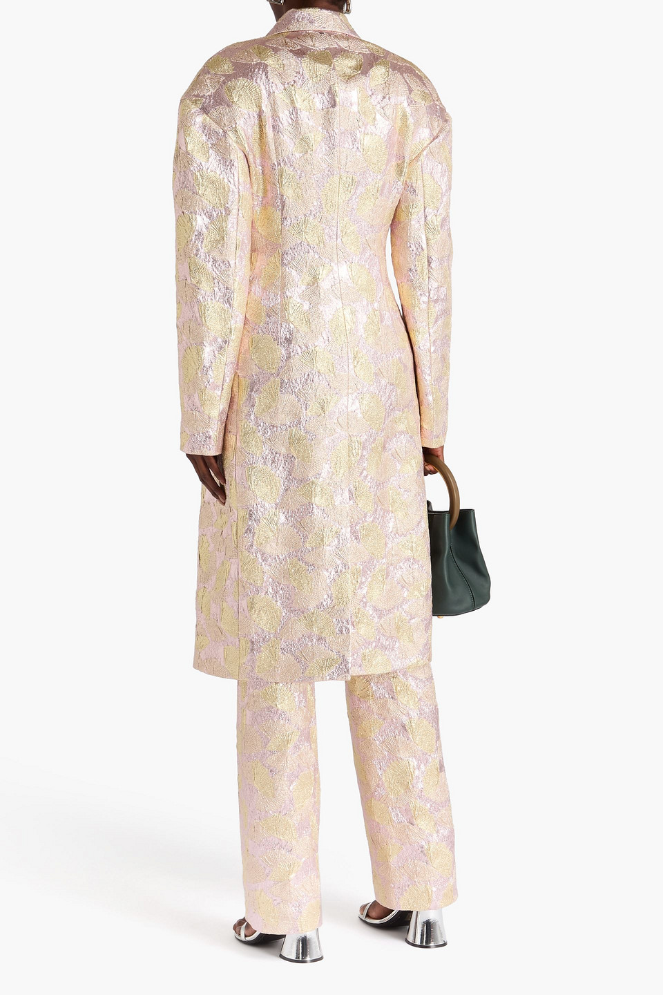  Dries Van Noten - Metallic Wool-blend Brocade Coat - Metallic - Fr 38 