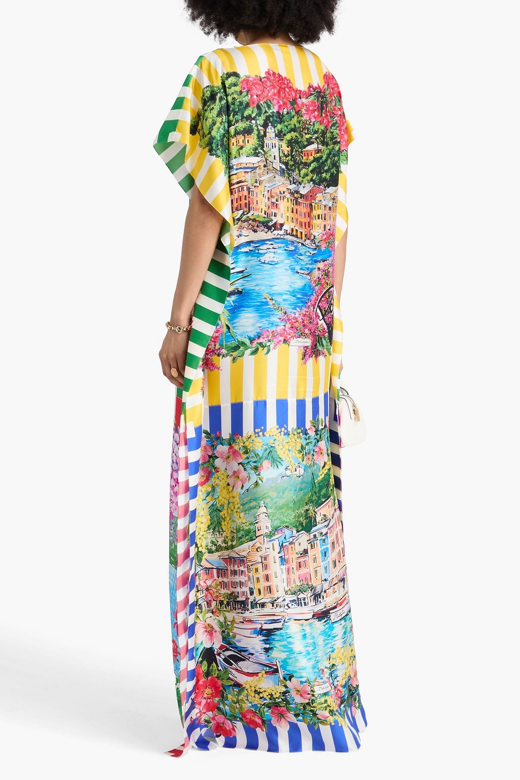 DOLCE&GABBANA Bedruckter Kaftan aus Seiden-Twill