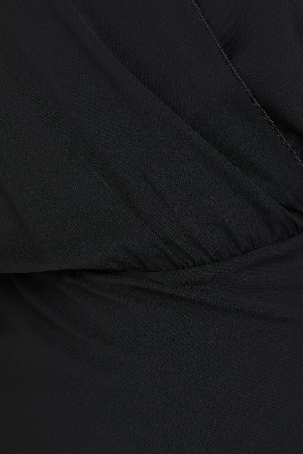 SPORTMAX Disegno pussy-bow wrap-effect stretch-silk midi dress