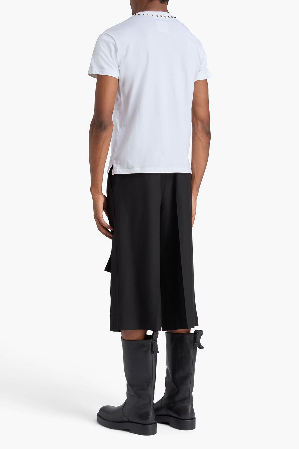 VALENTINO GARAVANI Studded cotton-jersey T-shirt