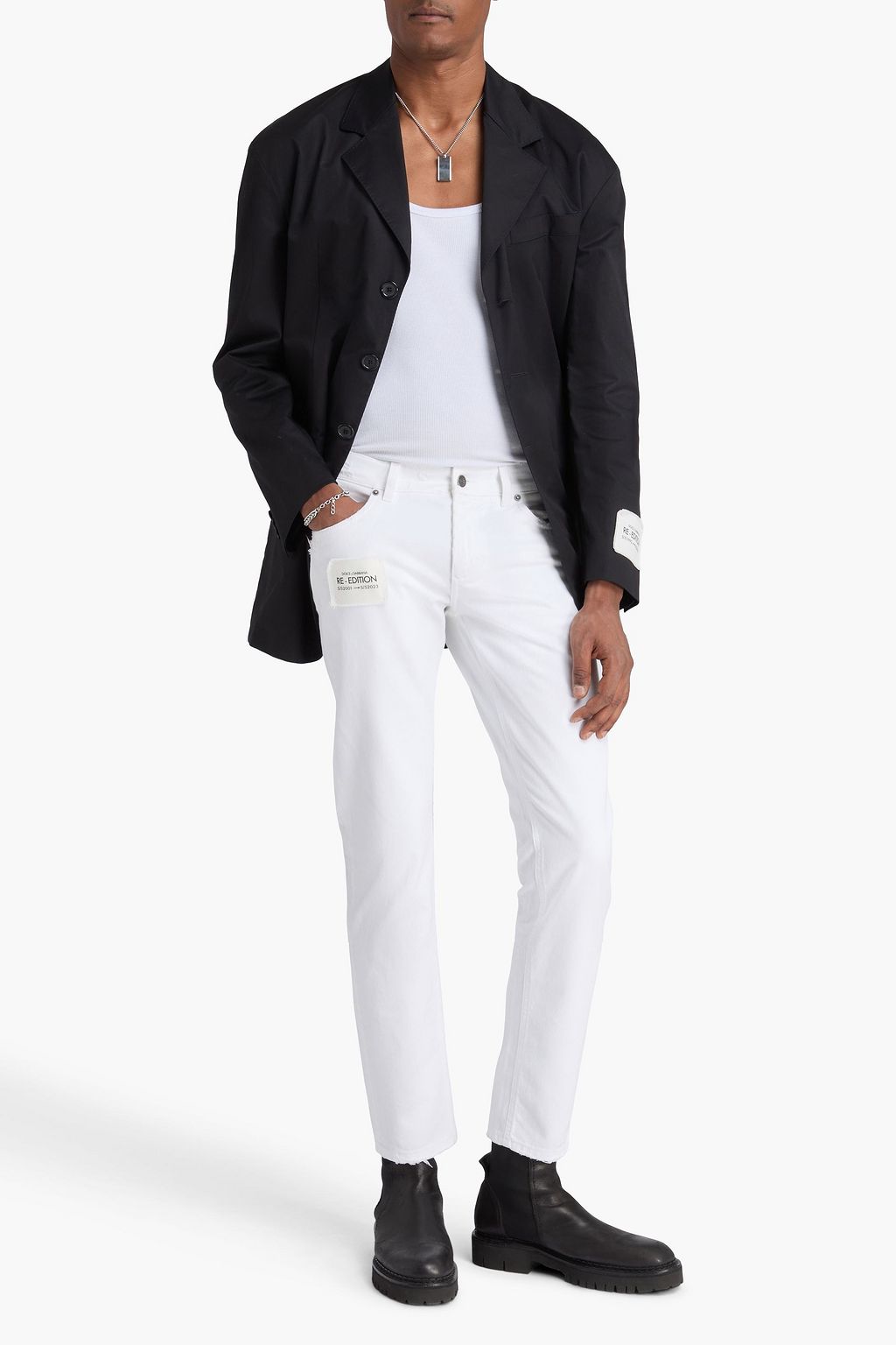 DOLCE&GABBANA Skinny-fit distressed skinny jeans