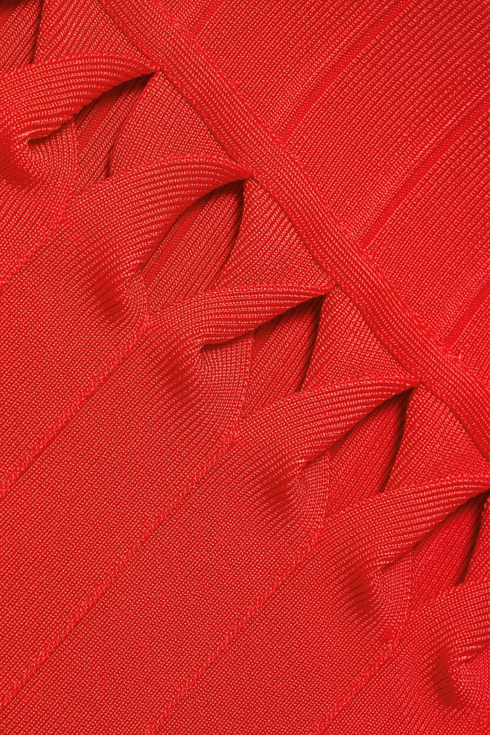 Herve Leger Remi Cutout Bandage Gown In Red