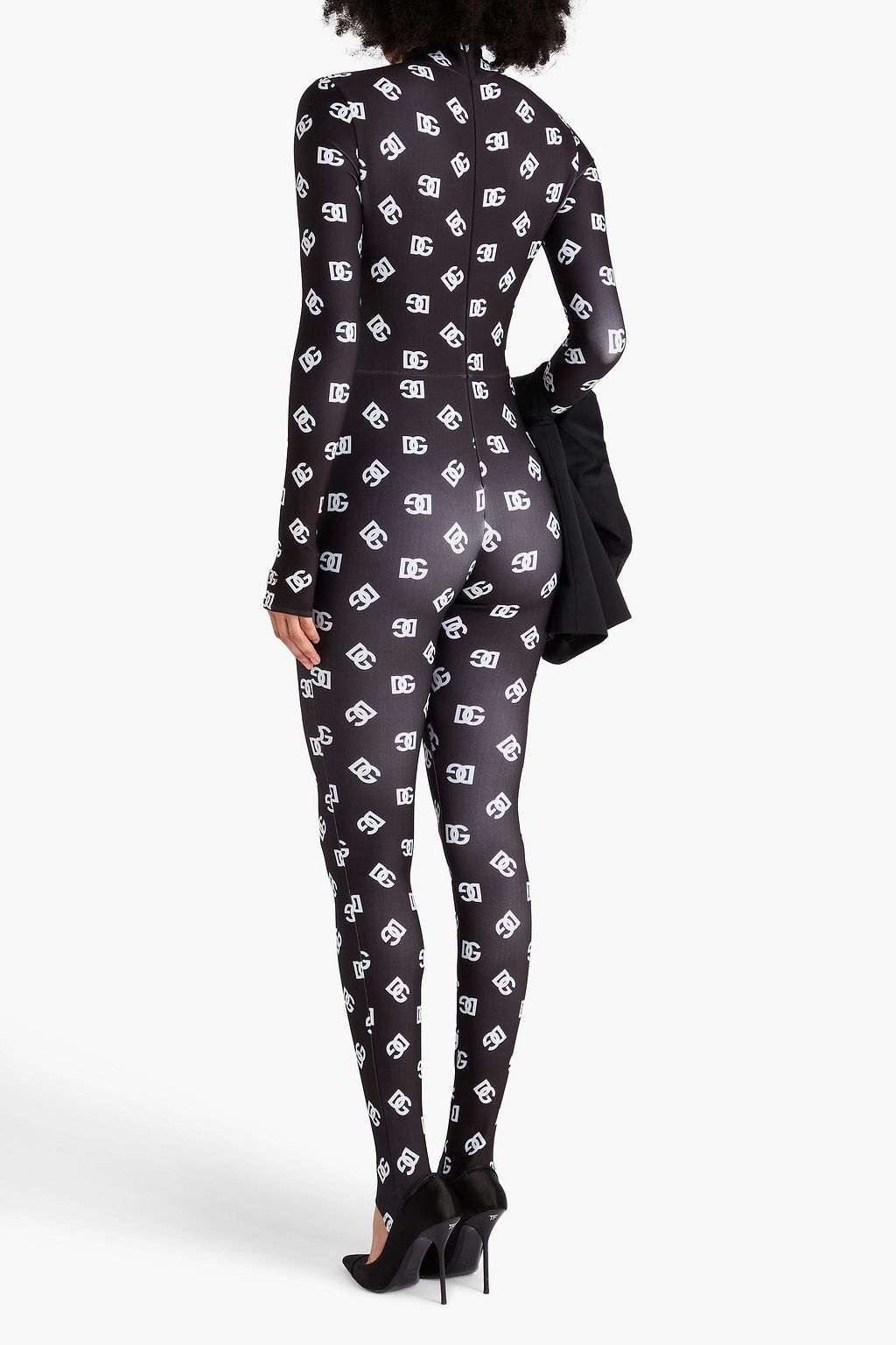 DOLCE&GABBANA Logo-print jersey jumpsuit