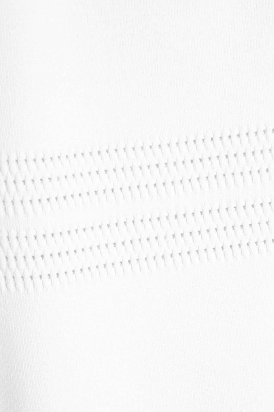 Herve Leger Colette Ruffled Pointelle-knit Mini Dress In White