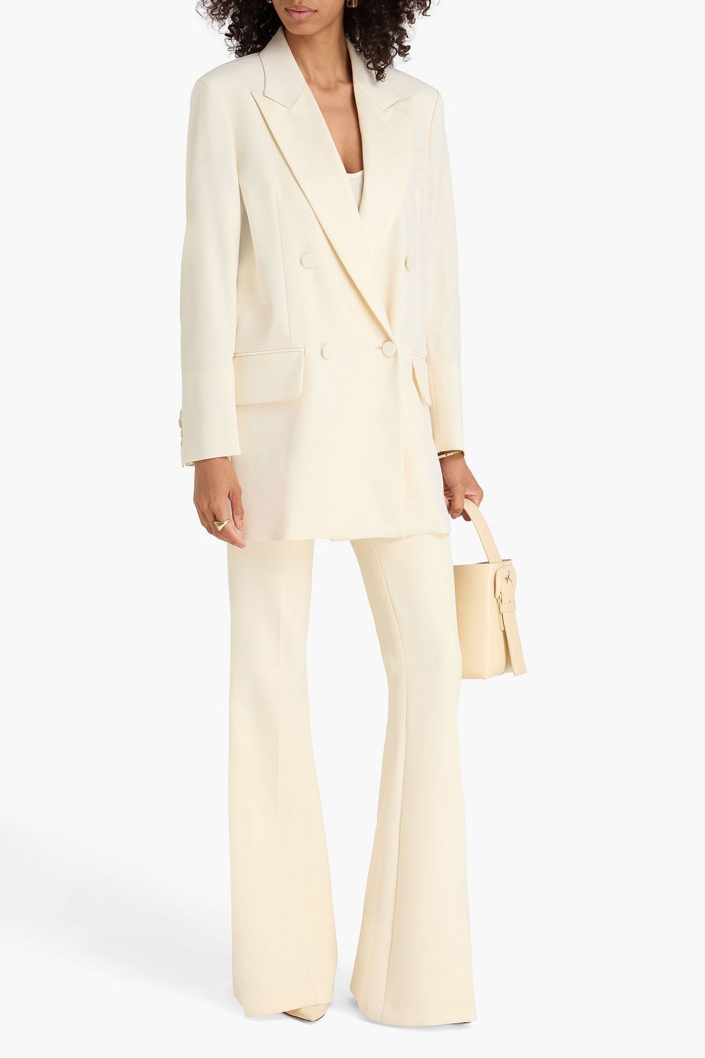 MAX MARA Monica doppelreihiger Blazer aus Grain de Poudre aus einer Wollmischung