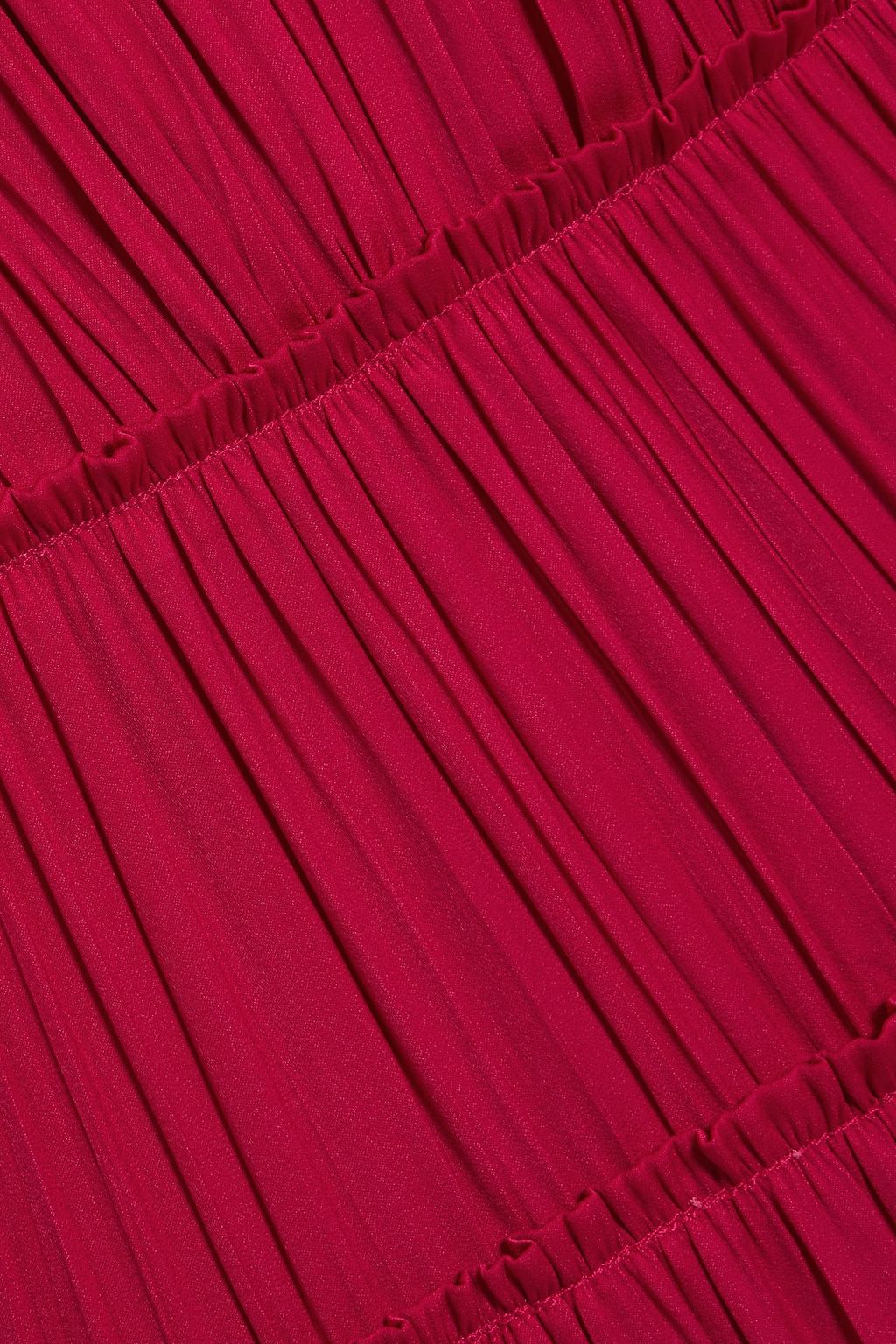 SIMKHAI Mandi tiered pleated satin gown