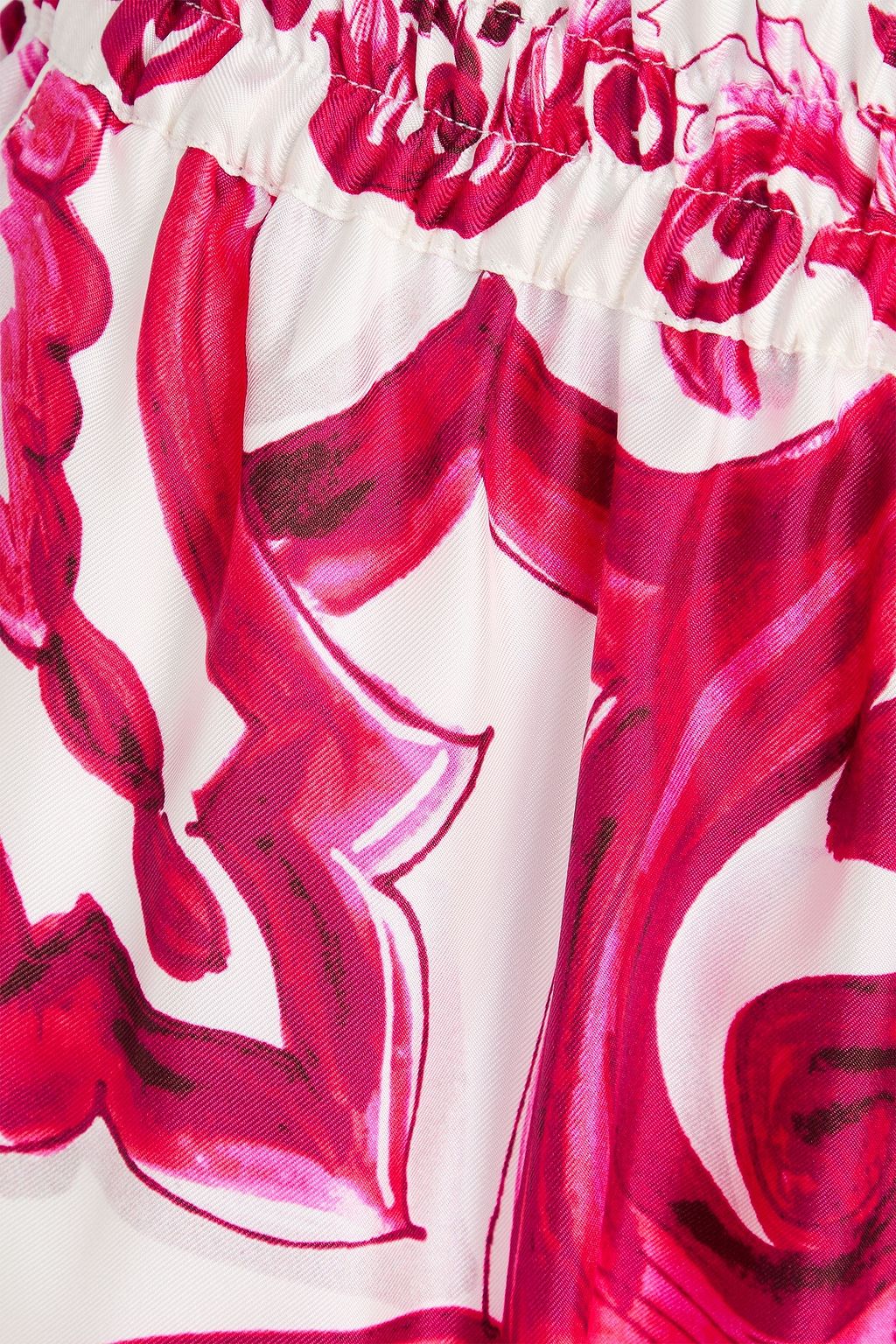 DOLCE&GABBANA بنطال بقصة تضيق تدريجيًا من حرير تويل مزين بطبعات