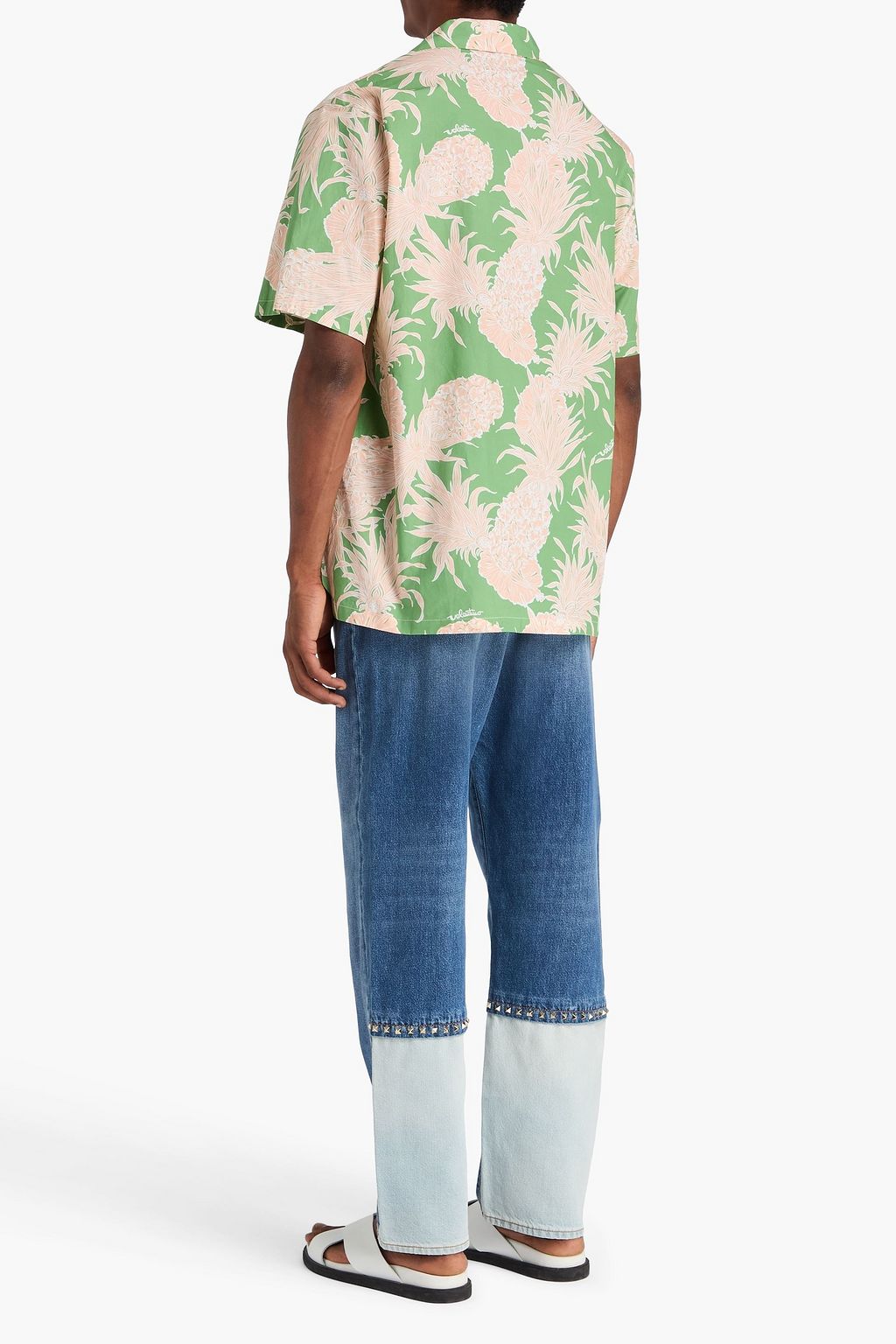 VALENTINO GARAVANI Floral-print cotton-poplin shirt