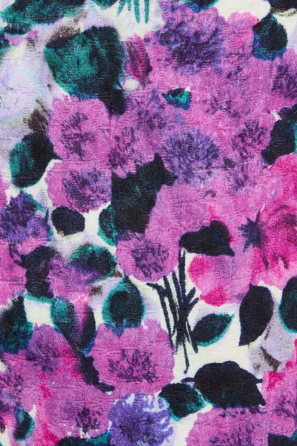 DRIES VAN NOTEN بنطال بأرجل ضيّقة من الجاكار بطبعة الأزهار