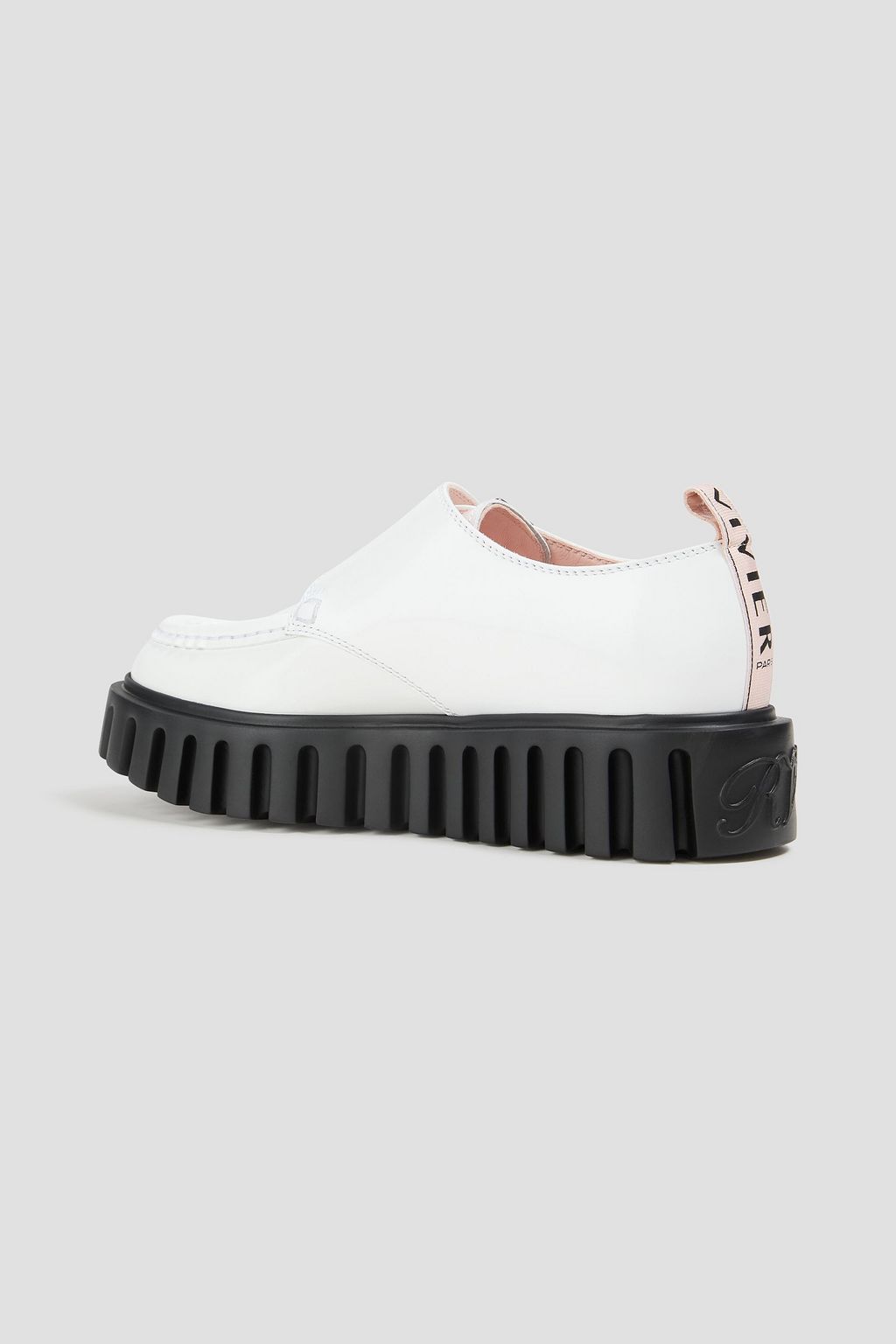 ROGER VIVIER Viv' Go-Thick patent-leather platform loafers