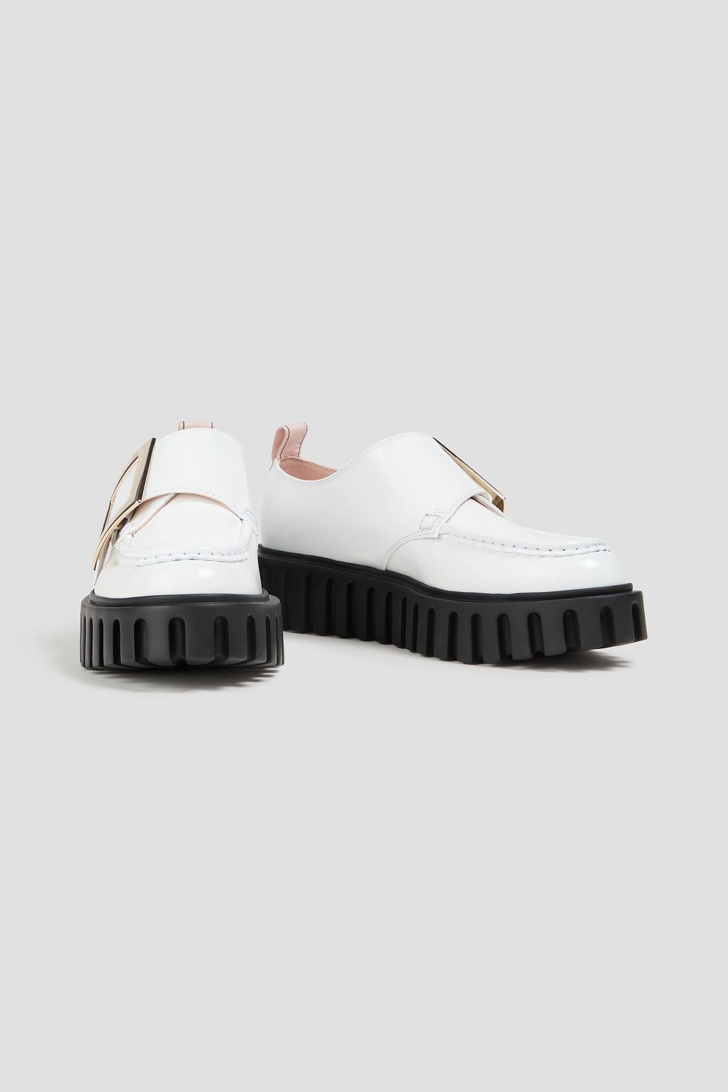 ROGER VIVIER Viv' Go-Thick patent-leather platform loafers