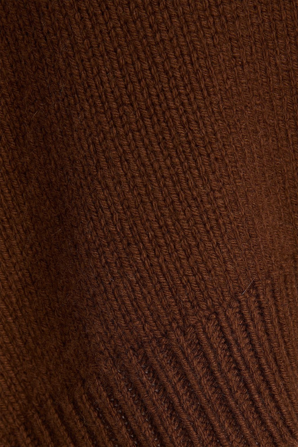 DOLCE&GABBANA Cropped ribbed wool and cashmere-blend sweater