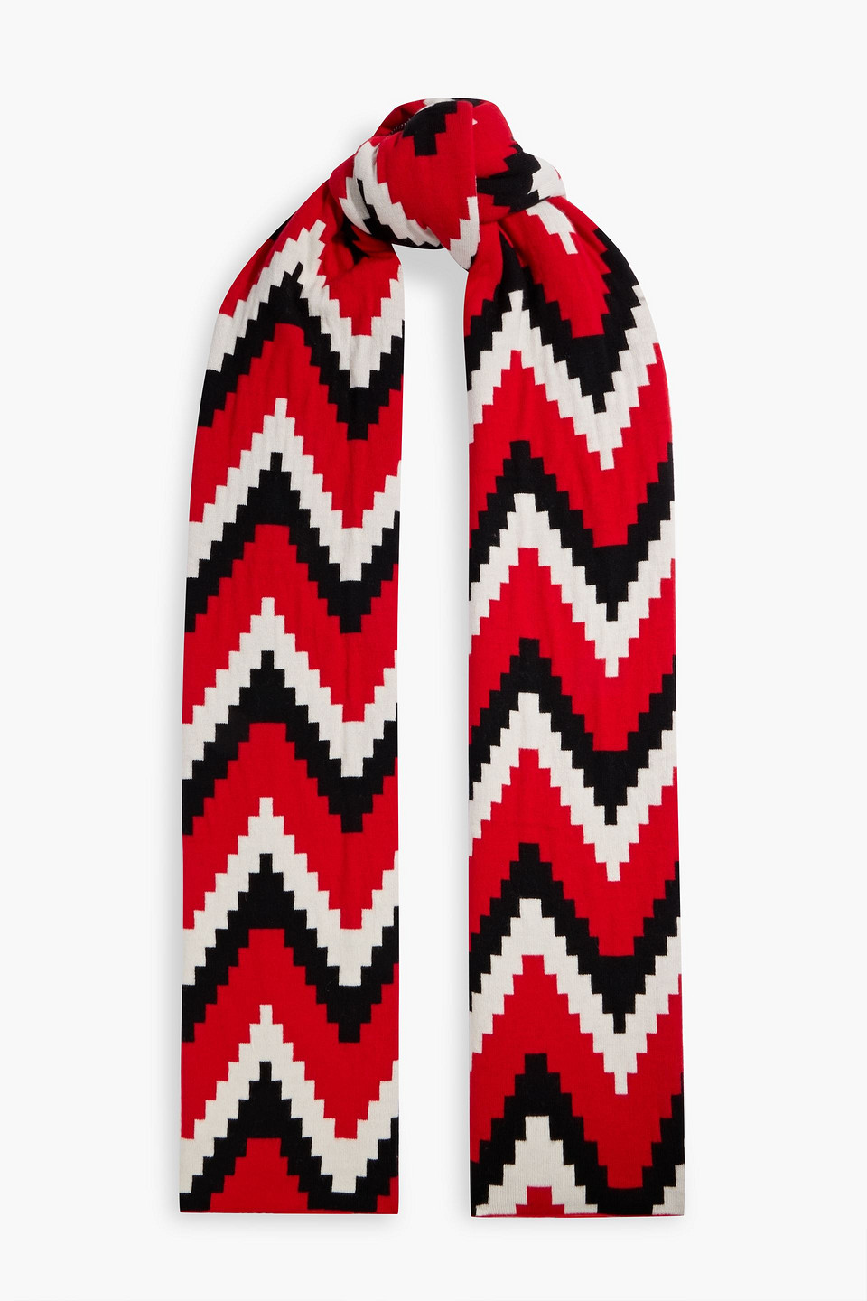 Perfect Moment Schal Aus Jacquard-strick Aus Merinowolle In Red