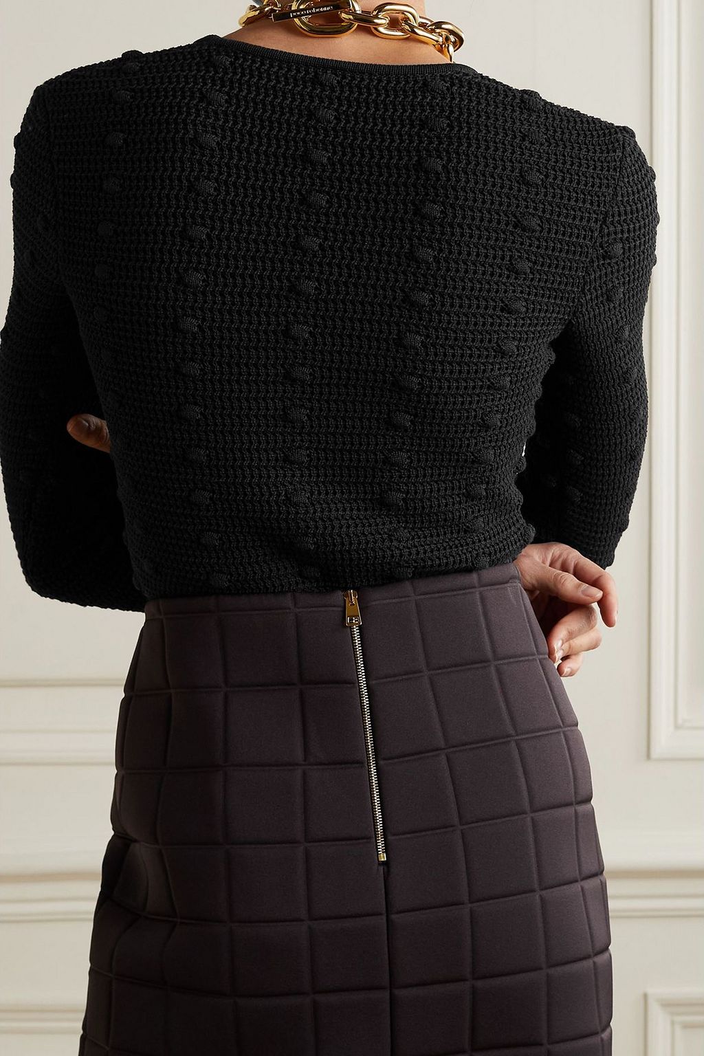 BOTTEGA VENETA Crocheted cotton sweater