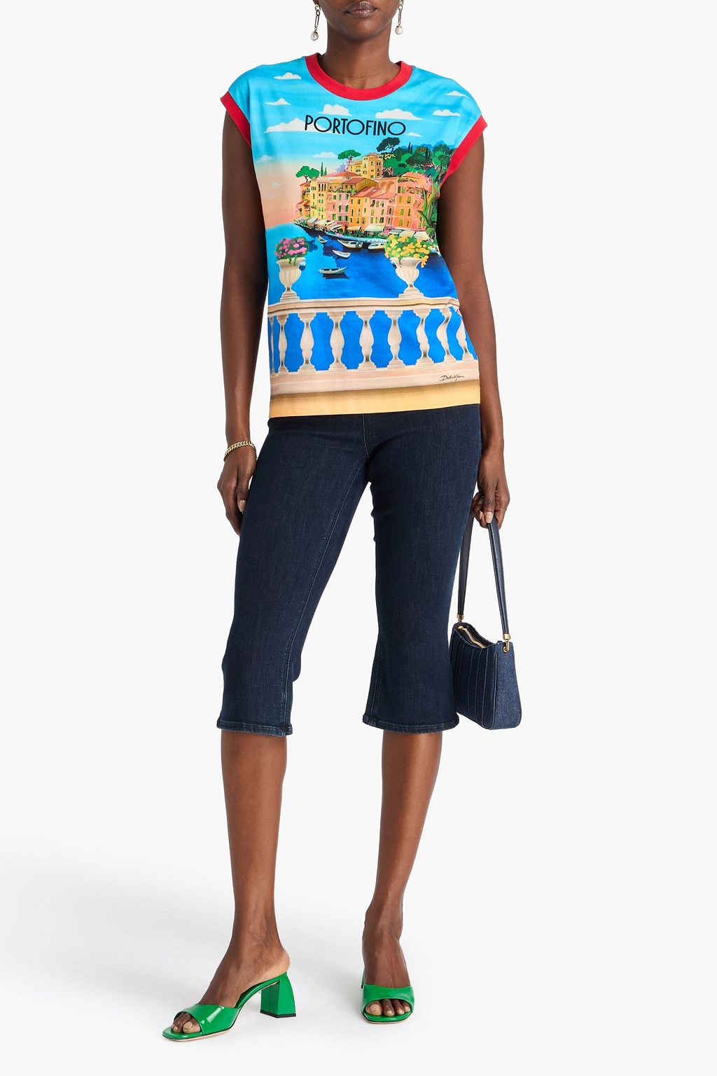 DOLCE&GABBANA Oberteil aus Baumwoll-Jersey mit Print